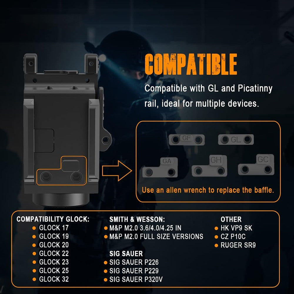 800 Lumen Mini Pistol Light Tactical LED Airsoft