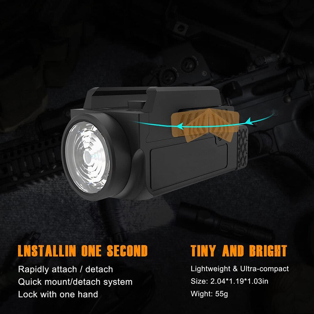 800 Lumen Mini Pistol Light Tactical LED Airsoft