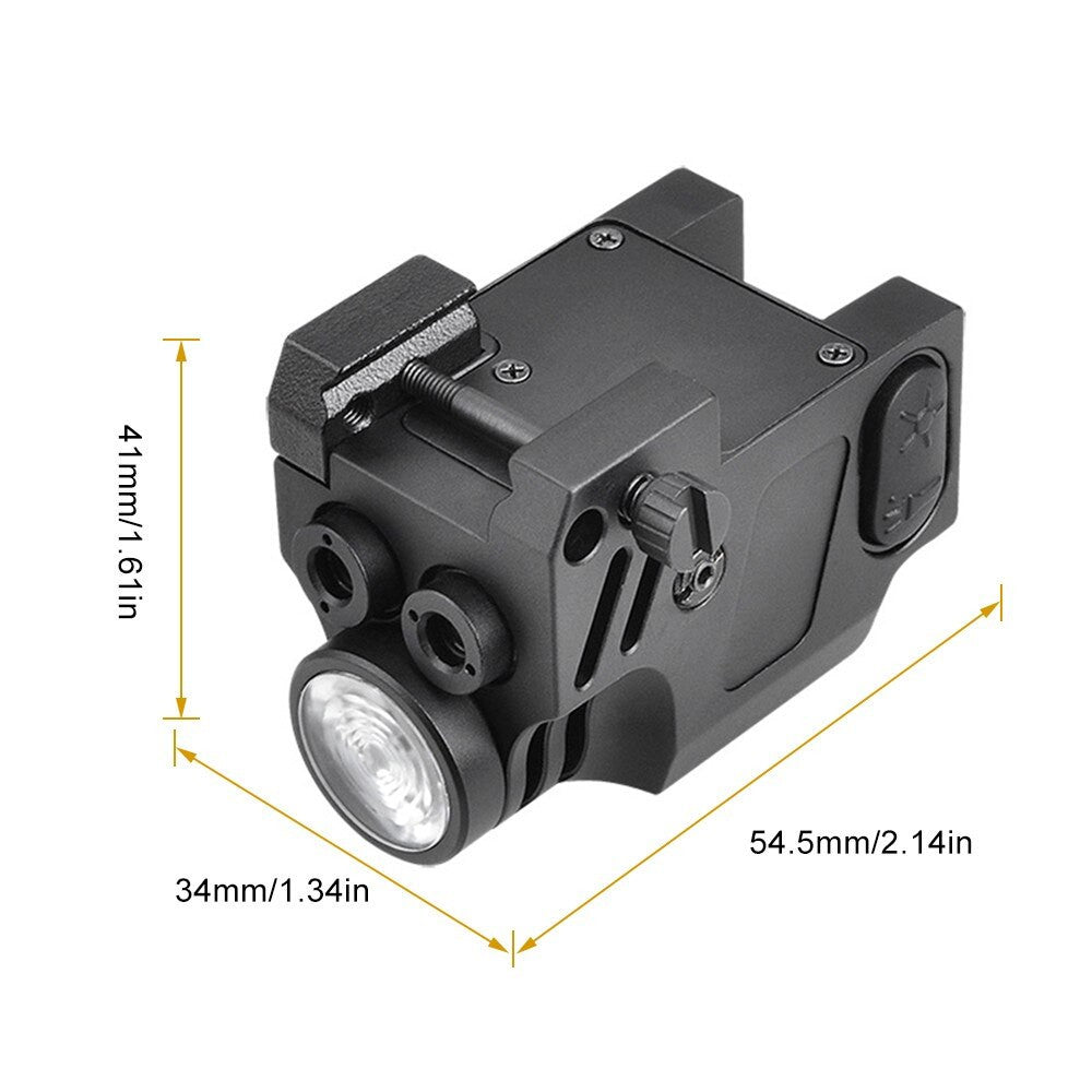 Tactical Green and Red Dual Laser Sight LED Flashlight 3 in 1 Combo 400 Lumen