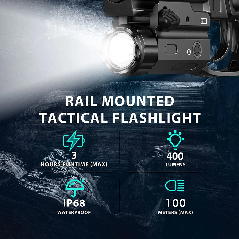400 Lumens Tactical Flashlight Airsoft