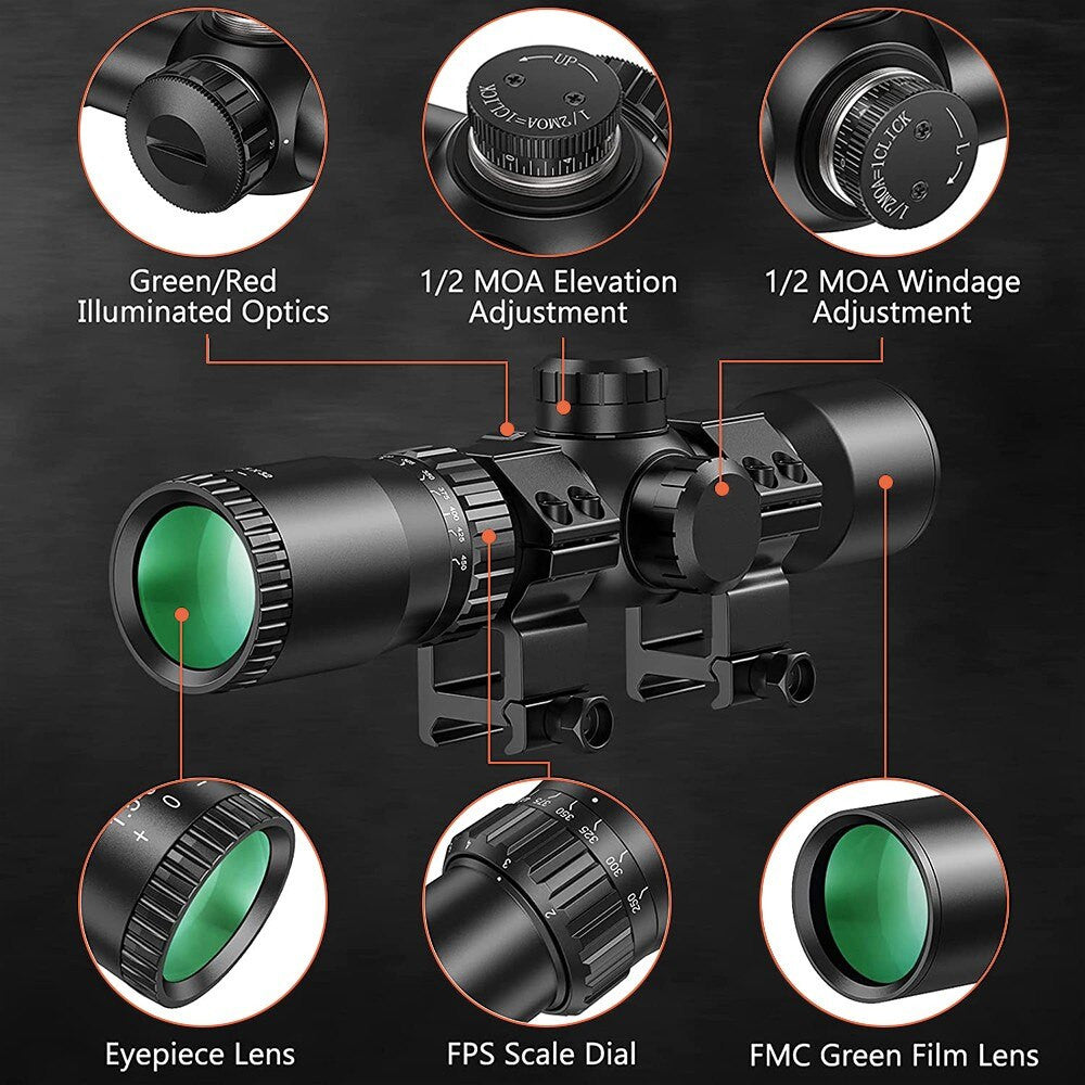 1.5-5x32 IRG Tactical Rifle Scope Airsoft