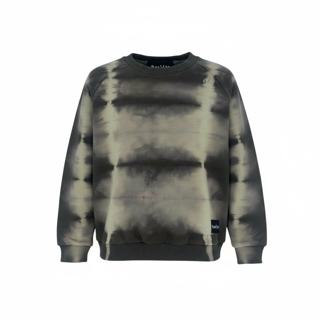Kids Crewneck – Green Tie-Dye | Organic Cotton