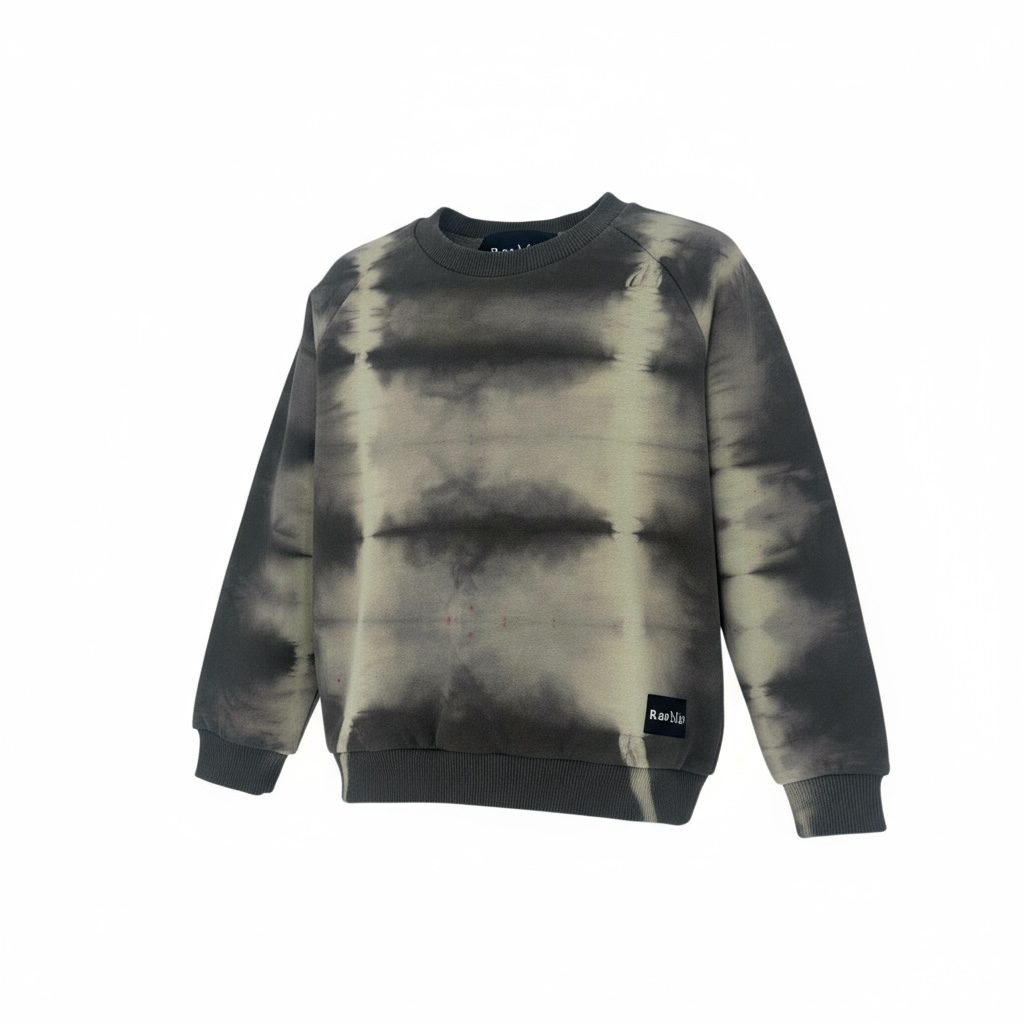 Kids Crewneck – Green Tie-Dye | Organic Cotton