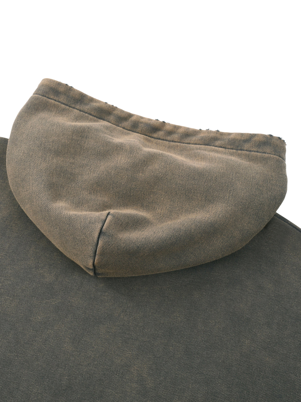 WILLY Vintage Washed Frayed-Hem Hoodie