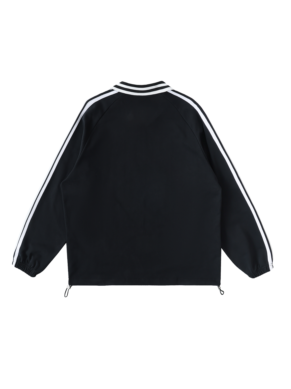 Skelly Contrast Striped Lapel Collar Sweatshirt