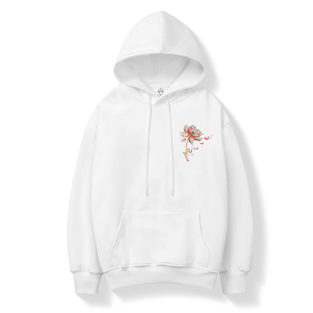 KH9010 Blue Phoenix Embroidery Hoodie