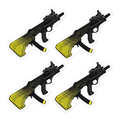 Armory Stickers: Steyr AUG Para "Safety Hazard" 4-Pack-0