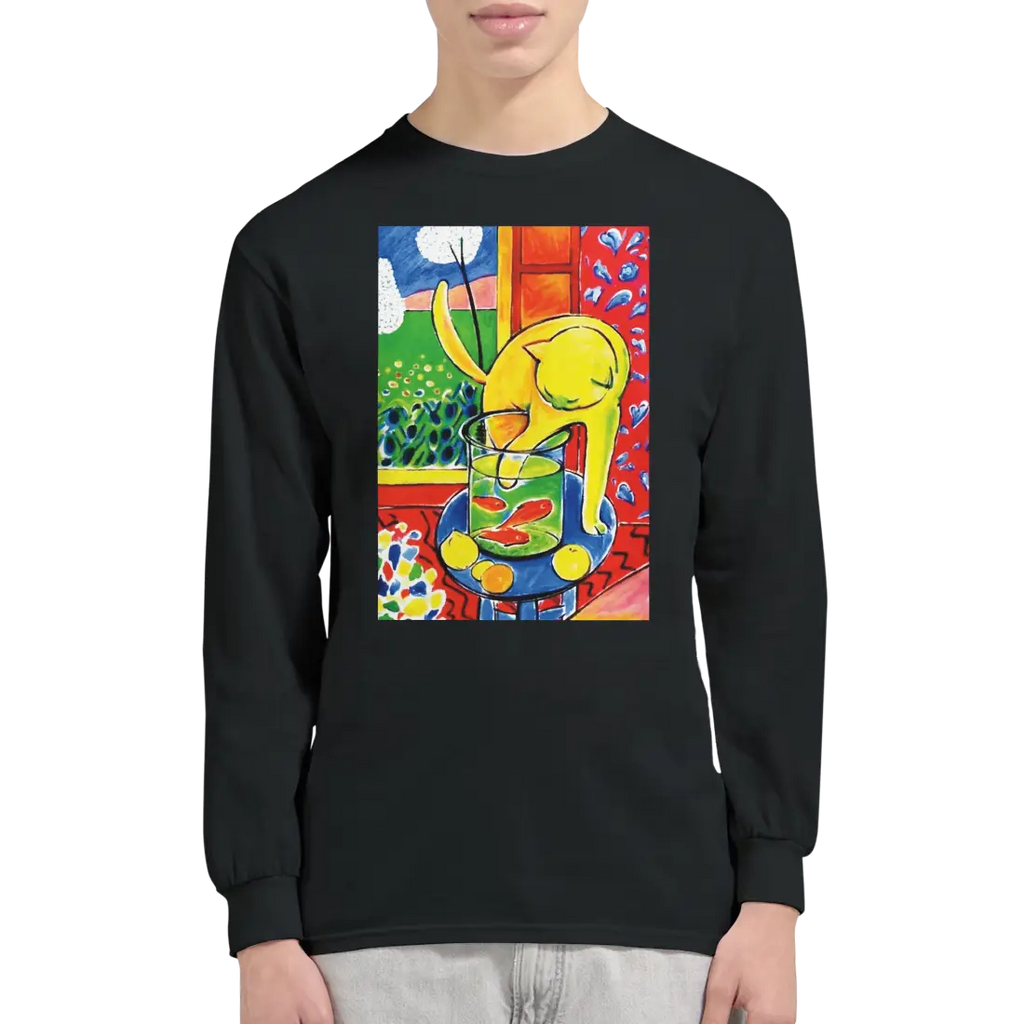 Matisse - The Cat With Red Fishes 1914 Artwork Long Sleeve Shirt