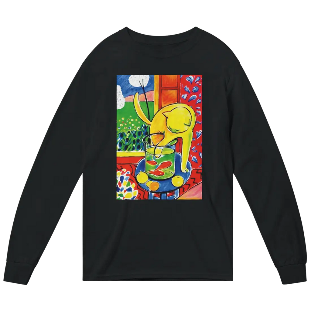 Matisse - The Cat With Red Fishes 1914 Artwork Long Sleeve Shirt
