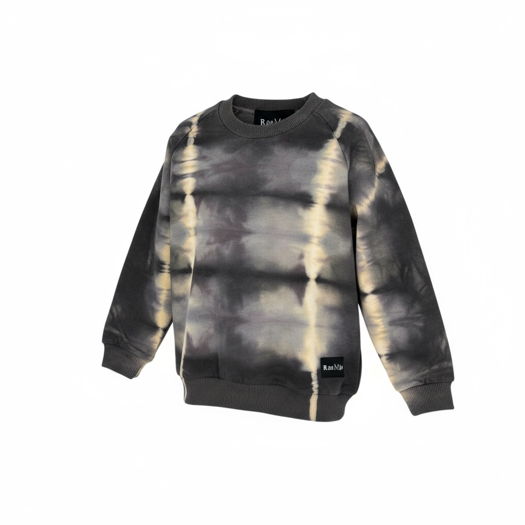 Kids Crewneck – Off White Tie-Dye | Organic Cotton