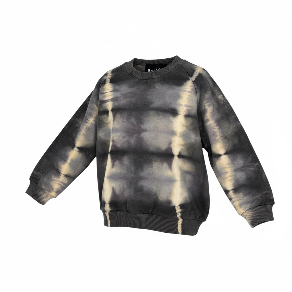 Kids Crewneck – Off White Tie-Dye | Organic Cotton