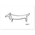 Picasso Dachshund Dog Line art poster