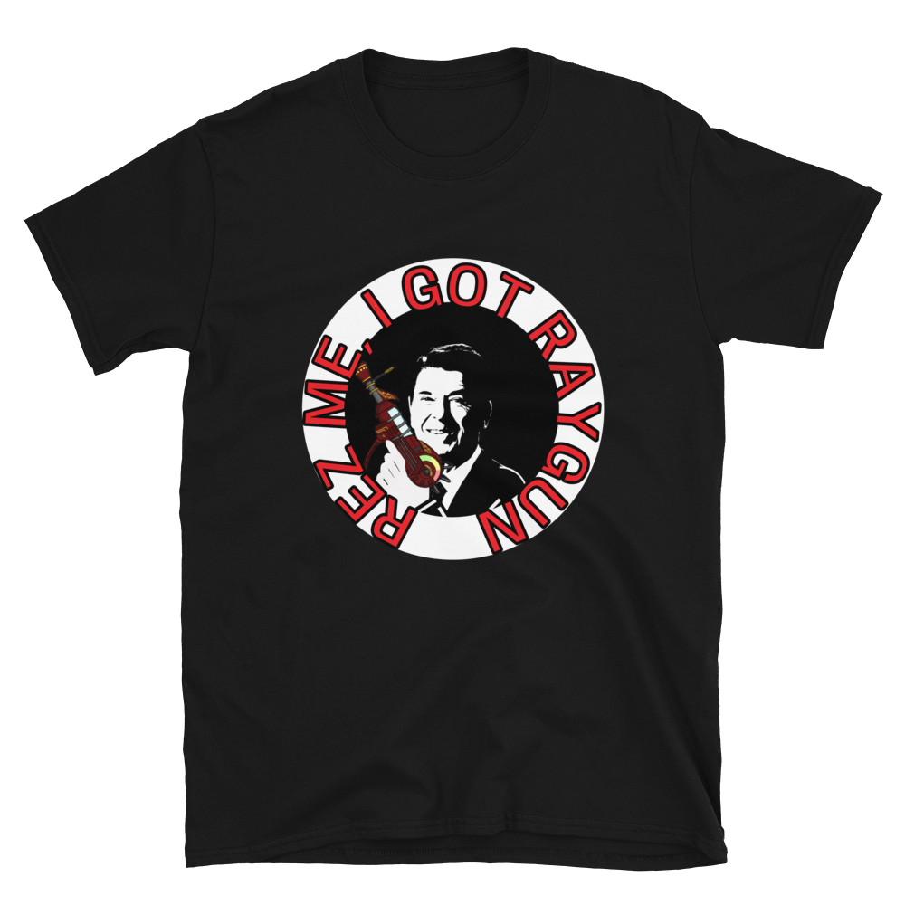 Unisex Short-Sleeve Top: Reagan With A Ray Gun-0