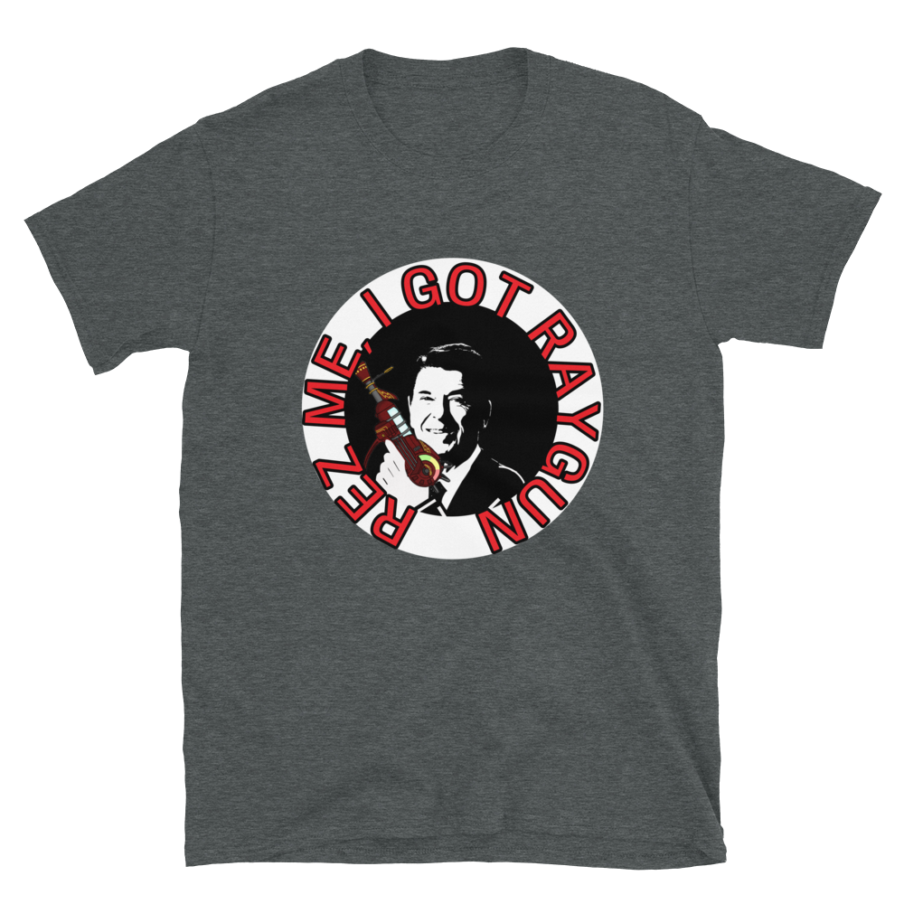 Unisex Short-Sleeve Top: Reagan With A Ray Gun-2