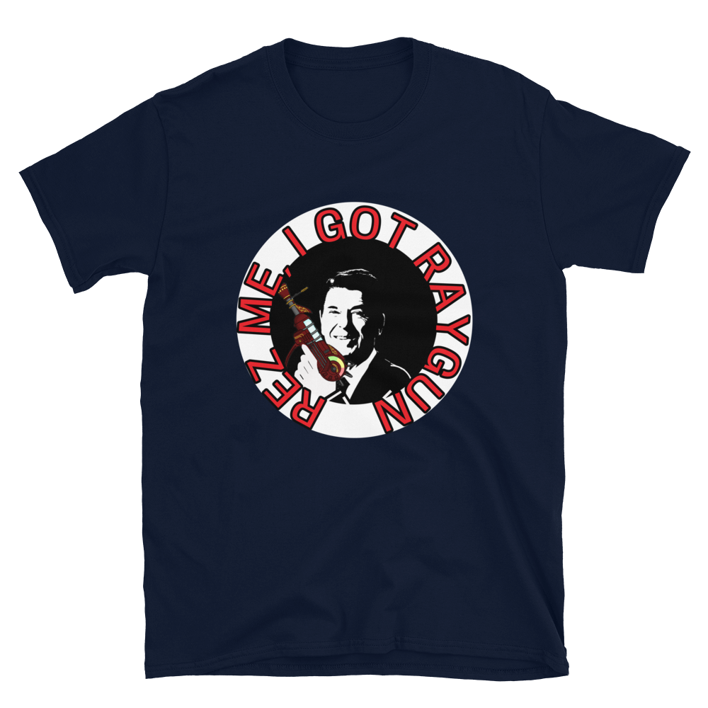 Unisex Short-Sleeve Top: Reagan With A Ray Gun-1