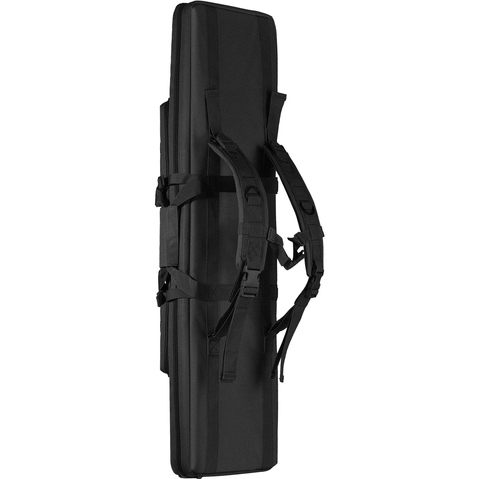 Rifle Bag, 42 inch Tactical Double Long Gun Bag, Soft Rifle Case with Lockable Zipper, Portable Handle & Shoulder Strap, 3 Large Storage Pockets Rifle Case for Two 40" Rifles & 2 Pistols
