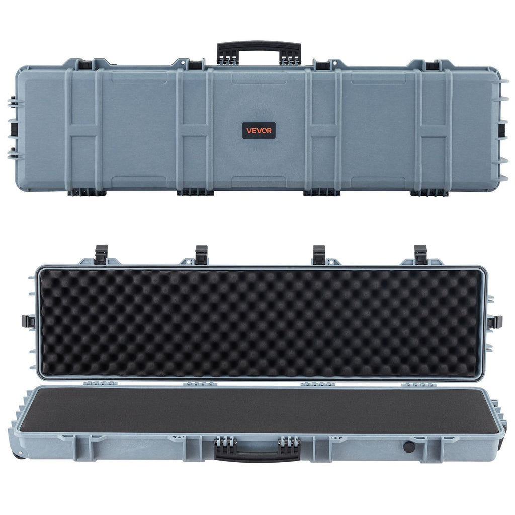 50" Hard Rifle Case, Lockable Rifle Case with Pre-cut Foams,Movable Gun Storage with Wheels, IP67 Waterproof & Dustproof Pistol Storage for Rifle, Shotgun, Airsoft Gun