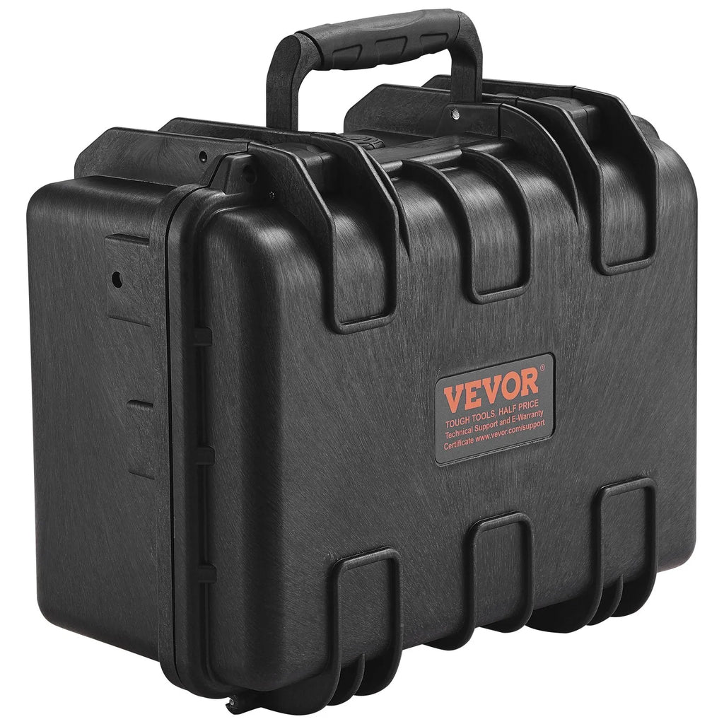 Hard Pistol Cases with Pre-cut PU Foam, Waterproof & Dustproof Hard Gun Case for 2 Pistol, 14.1×11.5×7.6 in Lockable Pistol Case, Black
